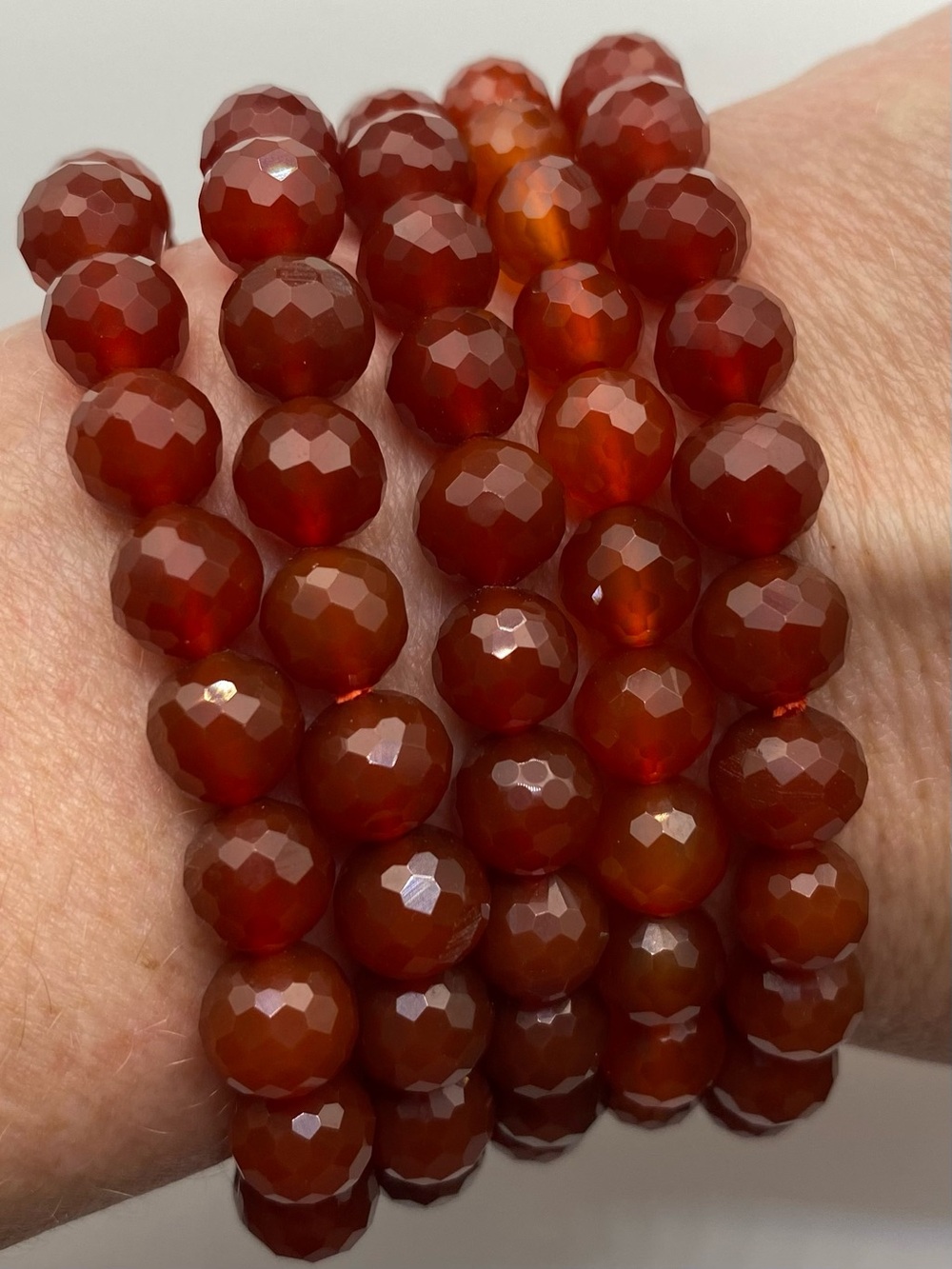 🔥🧡 8mm Faceted Carnelian Crystal Bracelets 🧡🔥